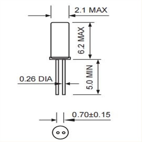 XKC26-76K800-A12.5,Fortiming晶振,圓柱音叉表晶,6G通信設備晶振